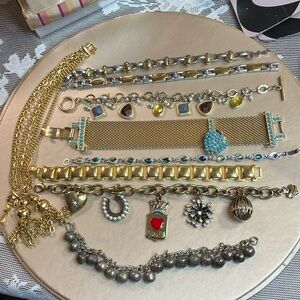 Big 9 Piece Lot Of Ladies Assorted Bracelets